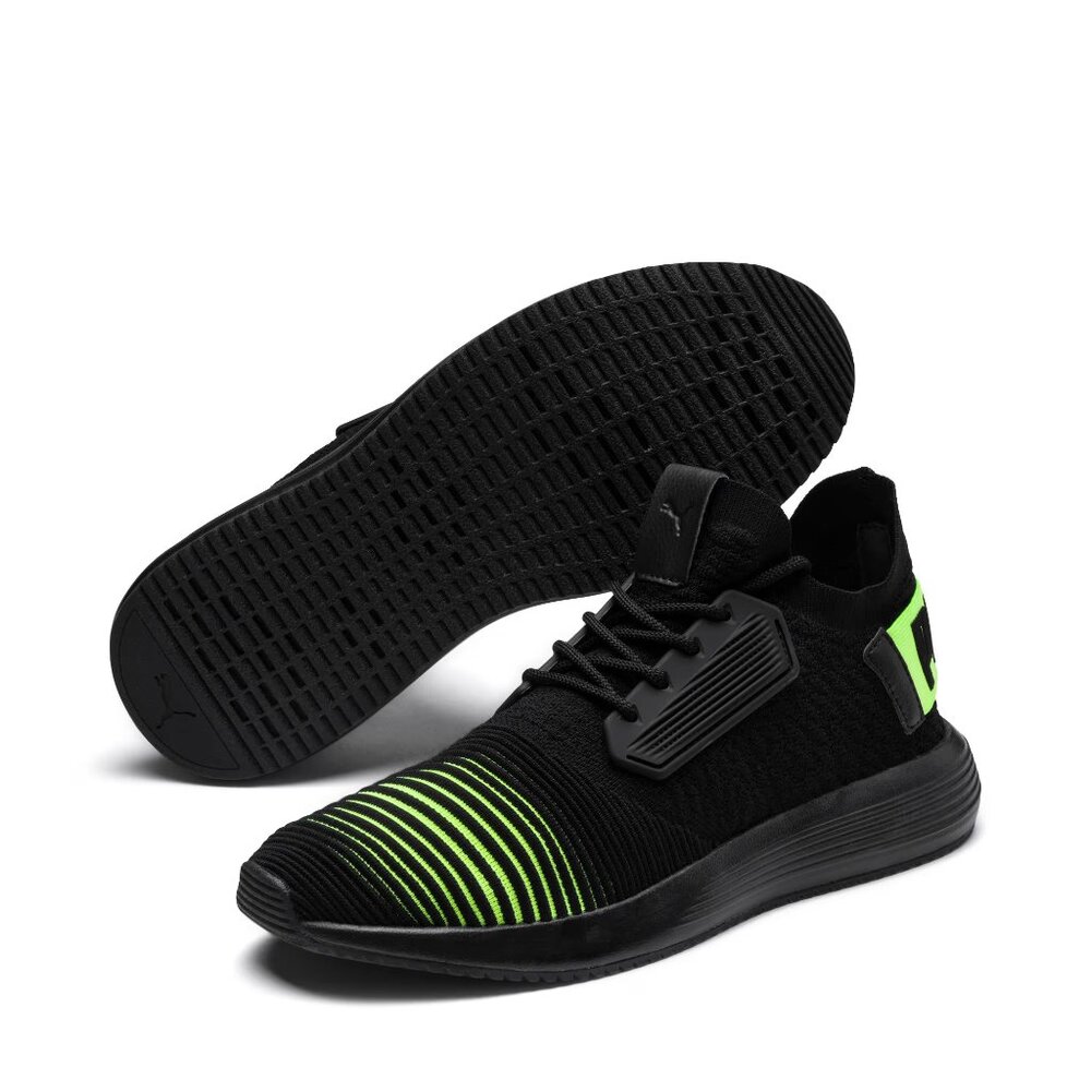 Puma Uprise Color Shift Black Lime-punch Lace Up Sneakers Men's Size US 9 EUR 42